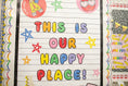 Load image into Gallery viewer, This Is Our Happy Place Bright Rainbow Classroom Door Decor | School Days