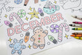 Load image into Gallery viewer, Free Printable December Coloring Pages Pack 2