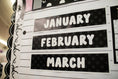 Load image into Gallery viewer, Black and White Bulletin Board Calendar | Books and Bows