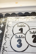 Load image into Gallery viewer, Printable Black and White Table Numbers | Books and Bows