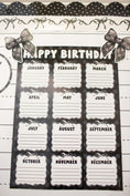 Load image into Gallery viewer, Black and White Birthday Chart | Books and Bows