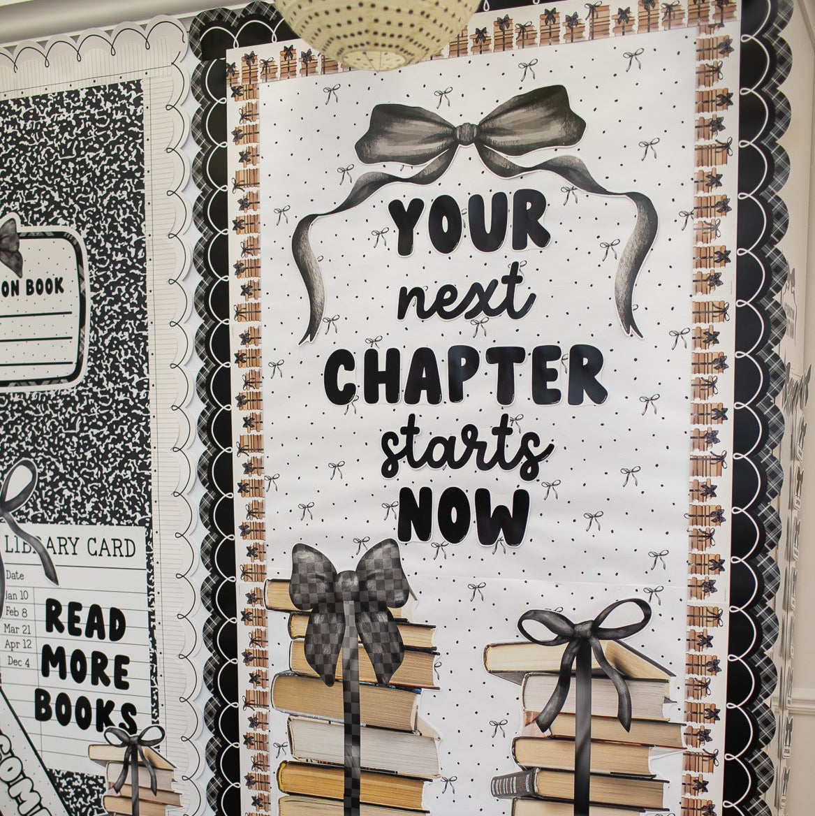 Your Next Chapter Starts Now Classroom Door Decor | Books and Bows