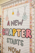 Load image into Gallery viewer, A New Chapter Starts Now Boho Pastel Classroom Headline | Pastel Pages