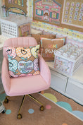 Load image into Gallery viewer, Kraft Paper Apple Checkerboard Classroom Pillow Cover | A Year in Pastel