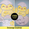Load image into Gallery viewer, Printable April Hatching Chick Craftivity