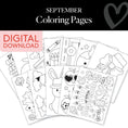 Load image into Gallery viewer, September Coloring Pages