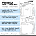 Load image into Gallery viewer, Printable Preschool March Directed Drawing Worksheets