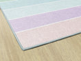 Load image into Gallery viewer, Pastel Rainbow Stripe Classroom Rug by Schoolgirl Style