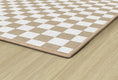 Load image into Gallery viewer, Brown and White Checkerboard Rug Neutral Classroom Rug