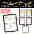 Load image into Gallery viewer, Printable Rainbow Pastel Editable Teacher Forms | Emotional Rollercoaster