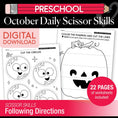 Load image into Gallery viewer, Printable Preschool October Scissor Skills Worksheets