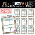 Load image into Gallery viewer, Pretty in Pastel editable newsletters