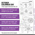 Load image into Gallery viewer, Printable First and Second Grade Columbus Day Worksheets Activities and Coloring Pages