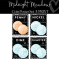 Load image into Gallery viewer, Printable Classroom Coin Posters Classroom Decor Midnight Meadow by UPRINT
