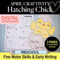 Load image into Gallery viewer, Printable April Hatching Chick Craftivity
