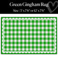 Load image into Gallery viewer, Green Gingham Classroom Rug by Schoolgirl Style