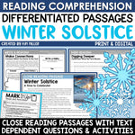 Winter Solstice Activities December Reading Comprehension Passages Questions