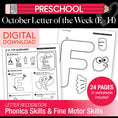 Load image into Gallery viewer, Printable Preschool October Letter of the Week
