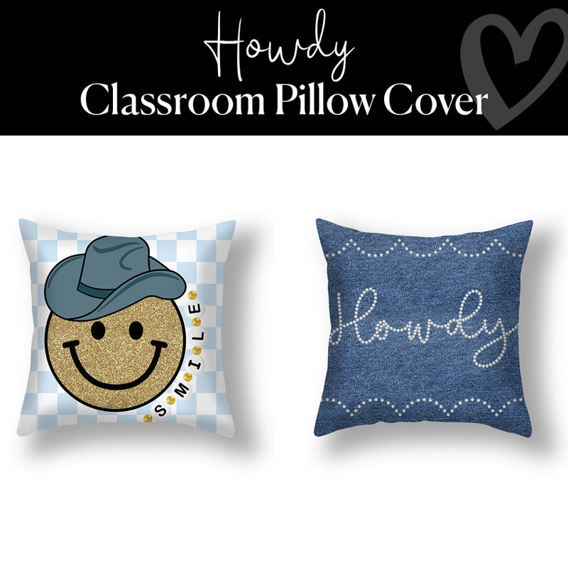 Classroom Pillow Cover | Classroom Decor | Howdy | Pillow Cover