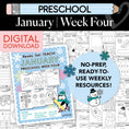 Load image into Gallery viewer, Printable Preschool January Week 4 Resources