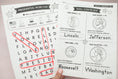 Load image into Gallery viewer, Printable February President's Day Activity Pack