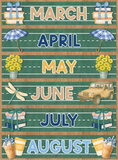 Load image into Gallery viewer, stars hollow monthly calendar headers