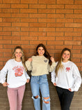 Load image into Gallery viewer, Self Love Club on checkerboard neutral sweatshirt | tan or white