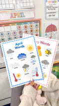 Load image into Gallery viewer, Printable April Words Posters