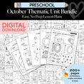 Load image into Gallery viewer, Printable Preschool October Thematic Unit Bundle