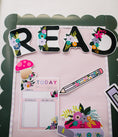 Load image into Gallery viewer, Black with Floral Swag Bulletin Board Letters