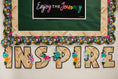 Load image into Gallery viewer, Wooden bulletin board letters with flowers