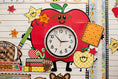 Load image into Gallery viewer, apple clock nostalgic fall classroom decor