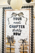 Load image into Gallery viewer, Books Black and White Bulletin Board Bundle | Books and Bows