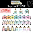 Load image into Gallery viewer, Printable Assorted Topper Cutouts | A Year In Pastel