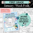 Load image into Gallery viewer, Printable First Grade January Week 4 Resources