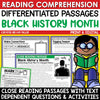 Black History Month Activities Reading Comprehension Passages and Questions