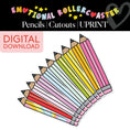 Load image into Gallery viewer, Rainbow Pastel Pencils Bulletin Board Cutouts | Emotional Rollercoaster