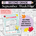 Load image into Gallery viewer, Printable Second Grade September Week 4 Resources