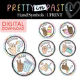Load image into Gallery viewer, Printable Pastel Hand Symbols | Pretty in Pastel