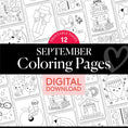 Load image into Gallery viewer, Free September Coloring Pages