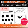 Load image into Gallery viewer, Printable Kindergarten October Scissor Skills Worksheets