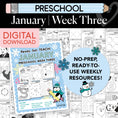 Load image into Gallery viewer, Printable Preschool January Week 3 Resources