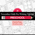 Load image into Gallery viewer, Printable Preschool November Daily Pre-Writing Tracing