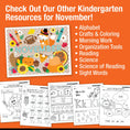 Load image into Gallery viewer, Printable Kindergarten November Daily Math