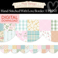 Load image into Gallery viewer, Printable Calming Hand-Stitched With Love Border | Miss Honey's Cottage Classroom