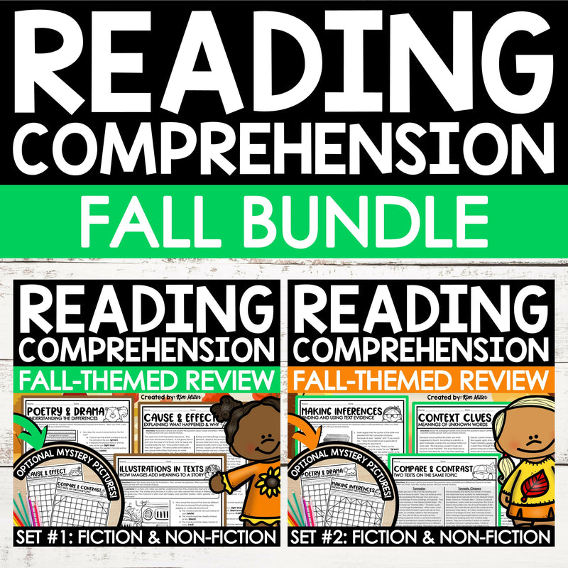 Fall Activities Reading Comprehension Passages and Questions | 3rd 4th and 5th Grade | Printable Teacher Resources | A Love of Teaching
