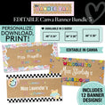 Load image into Gallery viewer, Personalized Editable Canva Kraft Style Banner Bundle 3