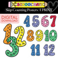 Load image into Gallery viewer, Printable Bright Rainbow Skip Counting Posters | School Days