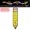 Load image into Gallery viewer, Printable Rainbow Pastel How To Hold A Pencil Large Statement Piece | Emotional Rollercoaster