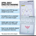 Load image into Gallery viewer, Printable Preschool April Directed Drawing Worksheets